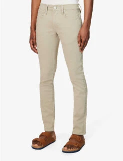 FRAME L'homme Slim-fit Tapered Stretch-organic Denim Jeans -KOOPES Clothing Shop R04157961 GARAGEDESERTSAGE ALT02