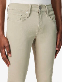 FRAME L'homme Slim-fit Tapered Stretch-organic Denim Jeans -KOOPES Clothing Shop R04157961 GARAGEDESERTSAGE ALT04