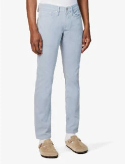 FRAME L'Homme Straight-leg Mid-rise Stretch-woven Jeans -KOOPES Clothing Shop R04157968 SKYBLUE ALT02