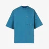 Bottega Veneta Patch-pocket Boxy-fit Cotton-jersey T-shirt -KOOPES Clothing Shop R04157982 PACIFIC M
