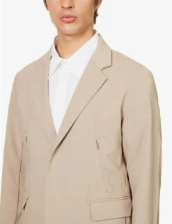 Snow Peak Air Comfort Single-breasted Regular-fit Woven Blazer -KOOPES Clothing Shop R04159201 BEIGE ALT04