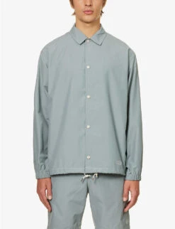 Snow Peak Light Mountain Water-resistant Boxy-fit Cotton-blend Jacket -KOOPES Clothing Shop R04159205 BLUE ALT02