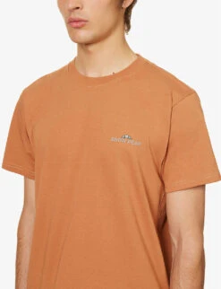 Snow Peak Relaxin' Fieldscape Brand-print Cotton-blend T-shirt 11 Snow Peak Relaxin' Fieldscape Brand-print Cotton-blend T-shirt -KOOPES Clothing Shop R04159216 BROWN ALT04