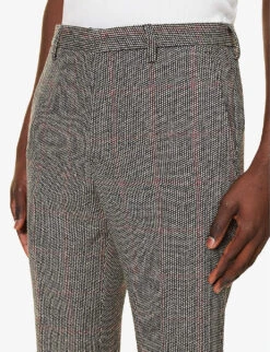 Dries Van Noten Check-print Straight-leg Wool Trousers 11 Dries Van Noten Check-print Straight-leg Wool Trousers -KOOPES Clothing Shop R04161185 BLACK ALT04