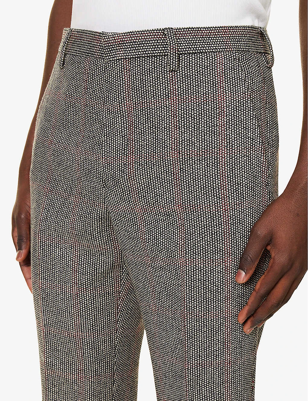 Dries Van Noten Check-print Straight-leg Wool Trousers 7 Dries Van Noten Check-print Straight-leg Wool Trousers - Image 5