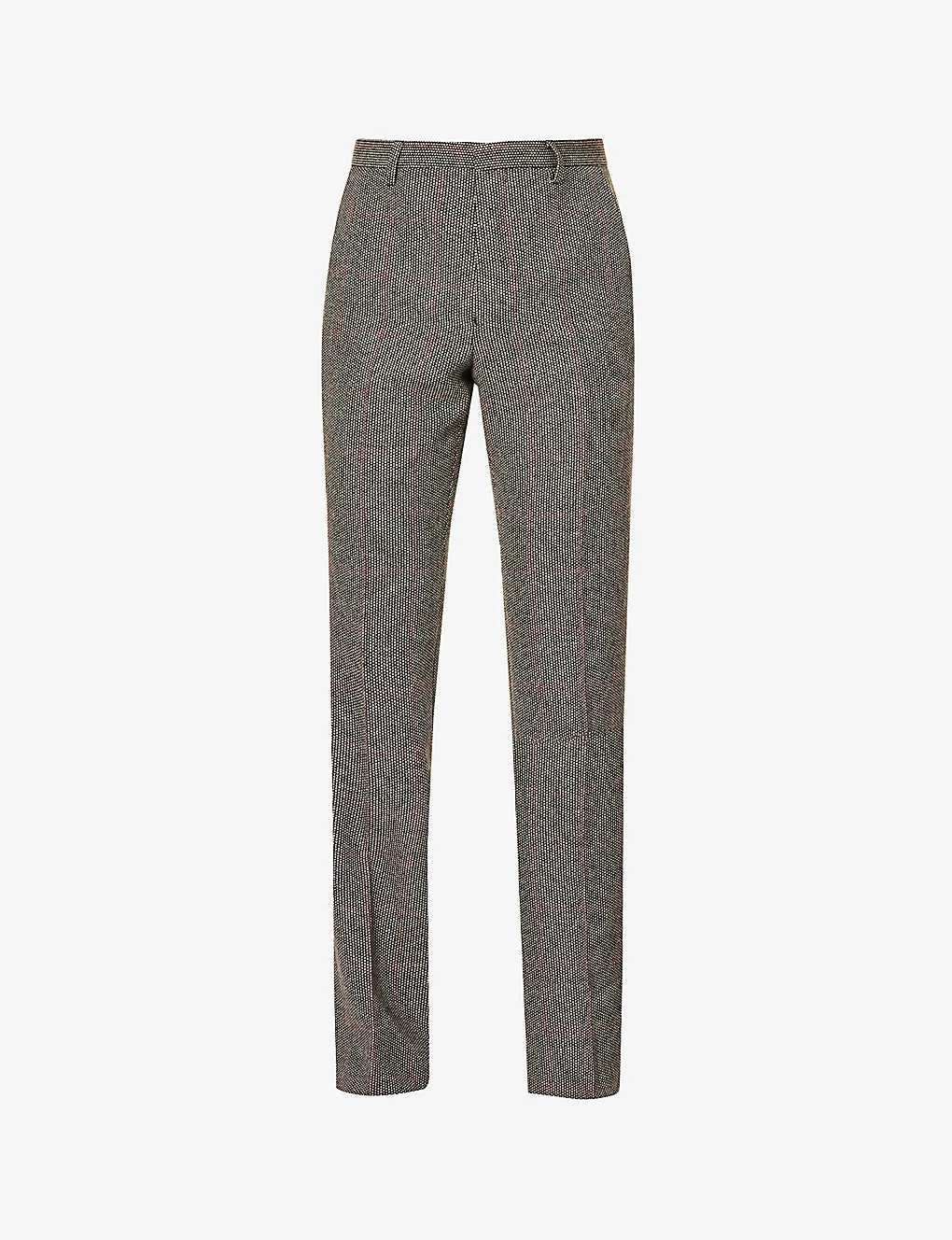 Dries Van Noten Check-print Straight-leg Wool Trousers 3 Dries Van Noten Check-print Straight-leg Wool Trousers