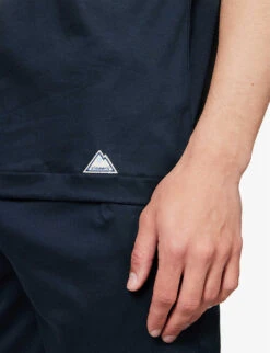 Branded-patch Short-sleeved Cotton-jersey Polo Shirt 12 Branded-patch Short-sleeved Cotton-jersey Polo Shirt -KOOPES Clothing Shop R04161943 TWILIGHTBLUE ALT04