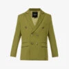 Mark Rothko Double-breasted Relaxed-fit Stretch Woven-blend Blazer -KOOPES Clothing Shop R04162393 GREEN M
