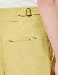 Black Prince Straight-leg Mid-rise Wool Trousers -KOOPES Clothing Shop R04162396 NEOPASTELLIME ALT04