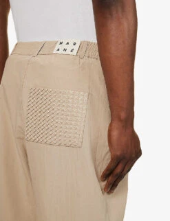 El Pepe Cross-stich Straight-leg Regular-fit Organic-cotton Trousers -KOOPES Clothing Shop R04162494 PRALINE ALT04