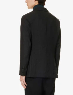 PAUL SMITH Single-breasted Notched-lapel Regular-fit Wool Blazer -KOOPES Clothing Shop R04165092 ANTHRACITE ALT03