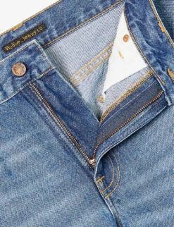 Nudie Jeans Gritty Jackson Relaxed-fit Straight-leg Organic-cotton Denim Jeans -KOOPES Clothing Shop R04165216 BLUETRACES ALT06