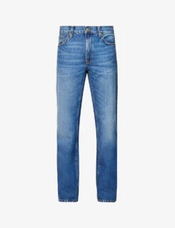 Nudie Jeans Gritty Jackson Relaxed-fit Straight-leg Organic-cotton Denim Jeans