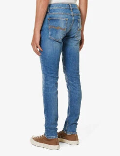 Nudie Jeans Tight Terry Slim-fit Tapered Stretch-denim Jeans -KOOPES Clothing Shop R04165228 WINDYBLUES ALT03