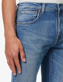 Nudie Jeans Tight Terry Slim-fit Tapered Stretch-denim Jeans -KOOPES Clothing Shop R04165228 WINDYBLUES ALT04