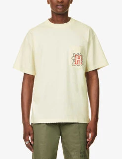 Logo-print Cotton-jersey T-shirt 9 Logo-print Cotton-jersey T-shirt -KOOPES Clothing Shop R04165312 BONE ALT02