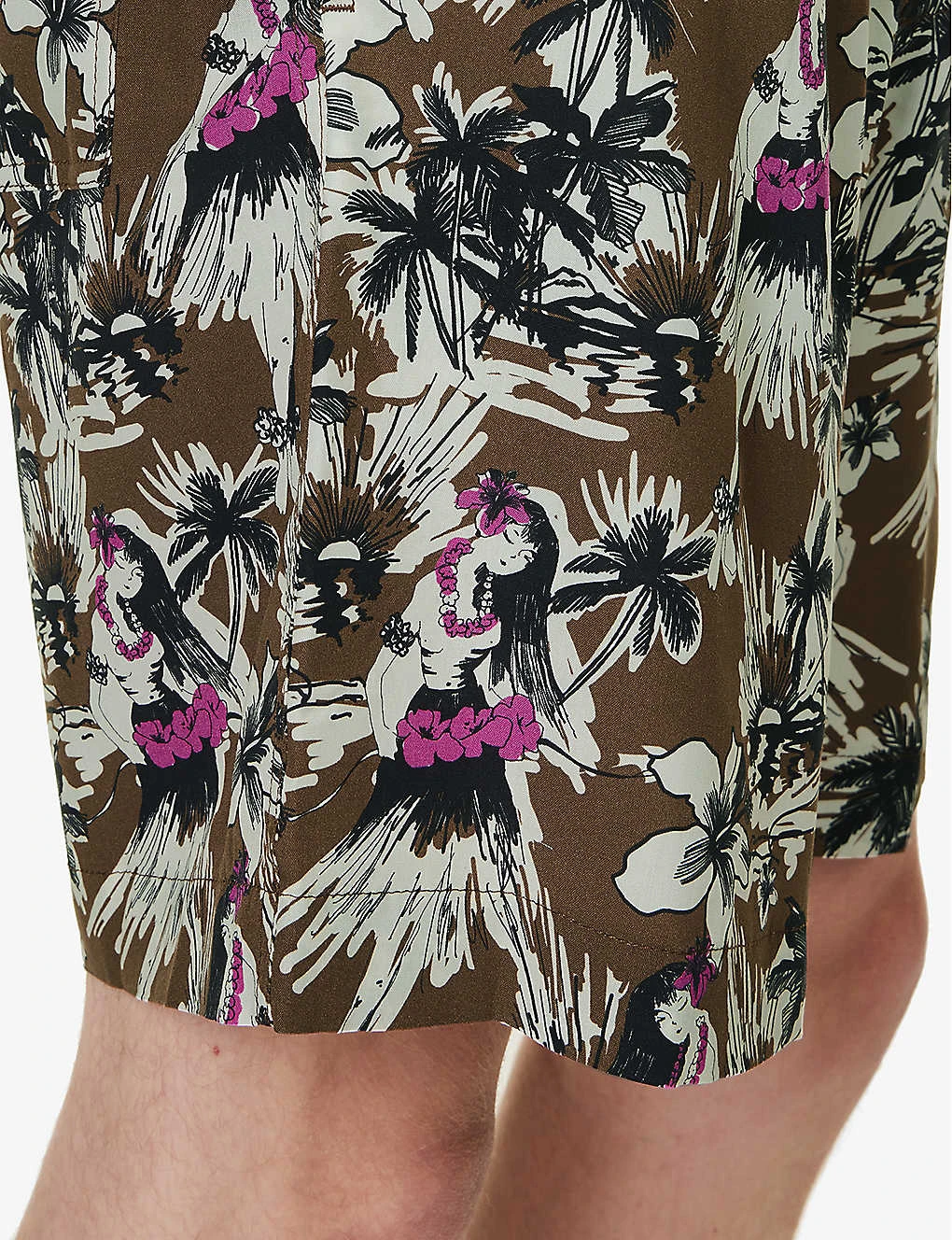 Palm Angels Hula Cargo Graphic-print Crepe Shorts 7 Palm Angels Hula Cargo Graphic-print Crepe Shorts - Image 5