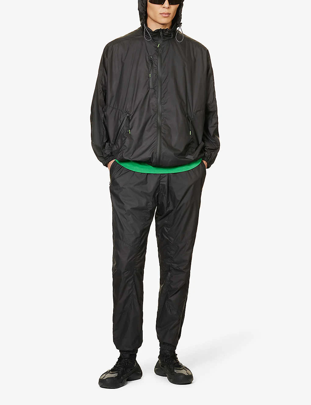 Tech Contrast-panel Oversized Shell Hooded Windbreaker Jacket 4 Tech Contrast-panel Oversized Shell Hooded Windbreaker Jacket - Image 2