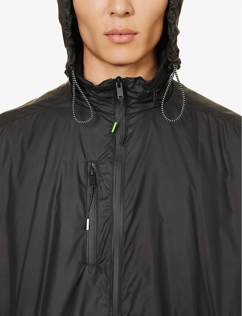 Tech Contrast-panel Oversized Shell Hooded Windbreaker Jacket 7 Tech Contrast-panel Oversized Shell Hooded Windbreaker Jacket - Image 5