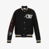 Brand-embroidered Regular-fit Wool-blend Jacket -KOOPES Clothing Shop R04166739 BLACK M