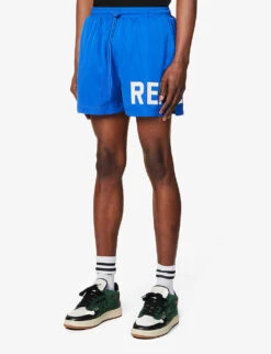 Represent Brand-typography Quick-drying Swim Shorts -KOOPES Clothing Shop R04167333 COBALT ALT02