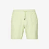 Terry-toweling Texture Cotton-blend Shorts -KOOPES Clothing Shop R04167481 COTTONGREEN M