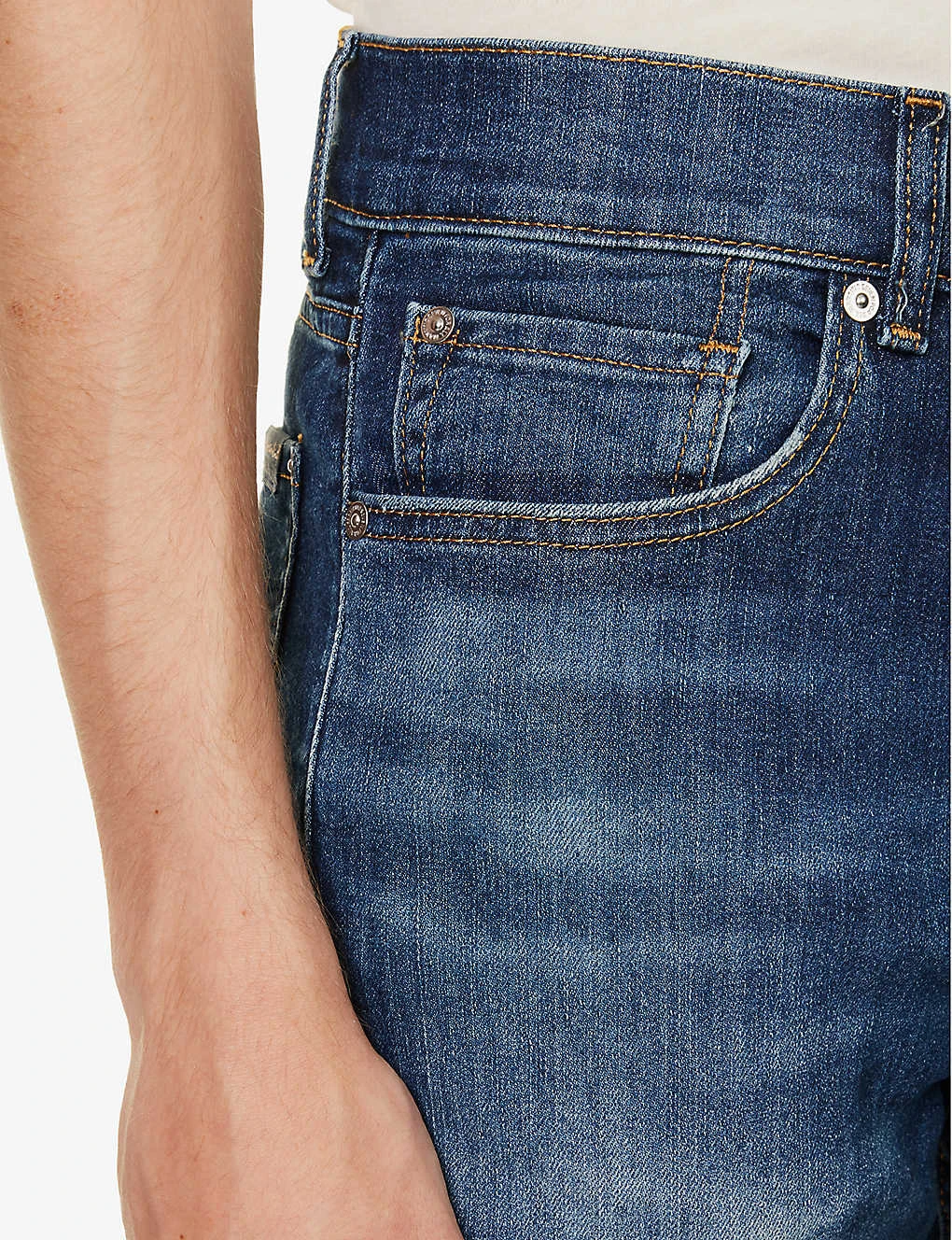 7 For All Mankind Slimmy Monterey Belt-loop Slim-fit Stretch-denim Jeans 8 7 For All Mankind Slimmy Monterey Belt-loop Slim-fit Stretch-denim Jeans - Image 6