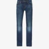 7 For All Mankind The Straight Depart Straight-leg Mid-rise Stretch-denim Jeans -KOOPES Clothing Shop R04167705 DARKBLUE M