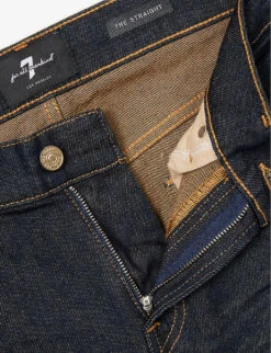 7 For All Mankind The Straight Walk The Trucks Straight-leg Mid-rise Stretch-denim Jeans -KOOPES Clothing Shop R04167725 DARKBLUE ALT06