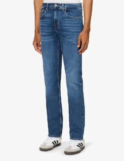 7 For All Mankind Twister Slim-fit Stretch-denim Jeans -KOOPES Clothing Shop R04167726 MIDBLUE ALT02