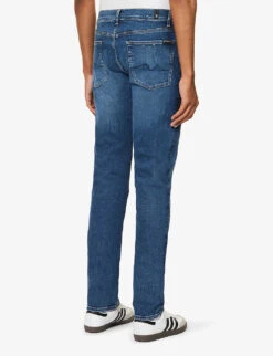 7 For All Mankind Twister Slim-fit Stretch-denim Jeans -KOOPES Clothing Shop R04167726 MIDBLUE ALT03