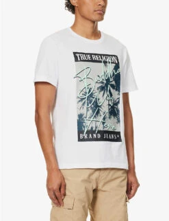 True Religion Buddha Was Here Graphic-print Regular-fit Cotton-jersey T-shirt -KOOPES Clothing Shop R04168118 OPTICWHITE ALT02