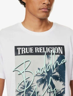 True Religion Buddha Was Here Graphic-print Regular-fit Cotton-jersey T-shirt -KOOPES Clothing Shop R04168118 OPTICWHITE ALT04