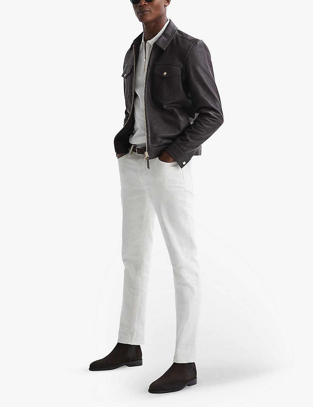 Reiss Carp Patch-pocket Leather Jacket 4 Reiss Carp Patch-pocket Leather Jacket - Image 2