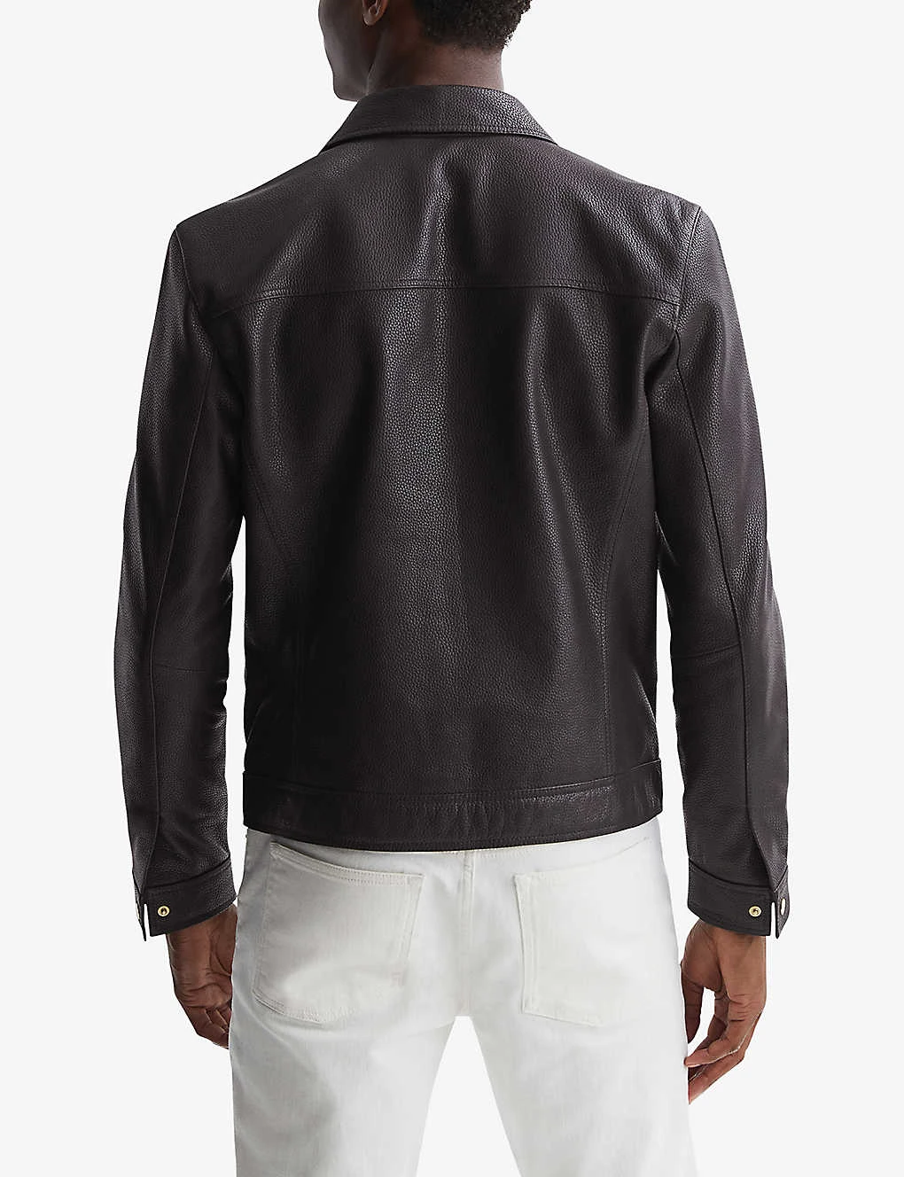 Reiss Carp Patch-pocket Leather Jacket 6 Reiss Carp Patch-pocket Leather Jacket - Image 4