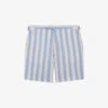 Reiss Fresno Striped Linen-blend Shorts
