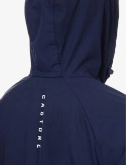 CASTORE Capsule Logo-print Stretch-woven Hoody -KOOPES Clothing Shop R04170800 NAVY ALT04