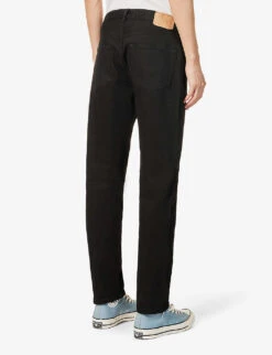 Tapered-leg Mid-rise Organic Stretch-denim Jeans 12 Tapered-leg Mid-rise Organic Stretch-denim Jeans -KOOPES Clothing Shop R04171485 RINSESTAYBLACK ALT03