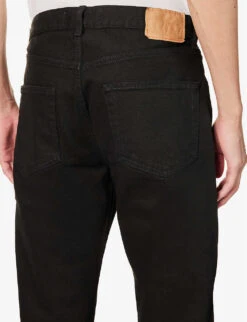 Tapered-leg Mid-rise Organic Stretch-denim Jeans 14 Tapered-leg Mid-rise Organic Stretch-denim Jeans -KOOPES Clothing Shop R04171485 RINSESTAYBLACK ALT05