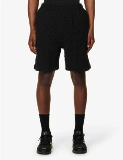 Straight-leg Mid-rise Cotton Shorts 9 Straight-leg Mid-rise Cotton Shorts -KOOPES Clothing Shop R04171604 BLACK ALT02