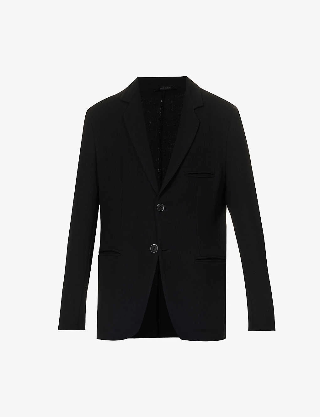 Giorgio Armani Single-breasted Notched-lapel Wool-blend Jacket 3 Giorgio Armani Single-breasted Notched-lapel Wool-blend Jacket