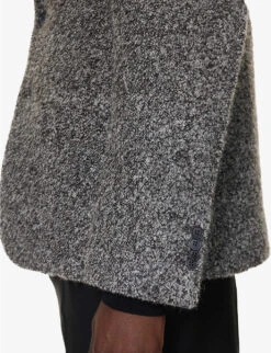 Giorgio Armani Single-breasted Notched-lapel Woven Jacket -KOOPES Clothing Shop R04173394 GREY ALT05