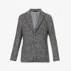 Giorgio Armani Single-breasted Notched-lapel Woven Jacket -KOOPES Clothing Shop R04173394 GREY M