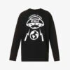 Brand-print Crewneck Cotton-jersey T-shirt -KOOPES Clothing Shop R04173416 BLACK M