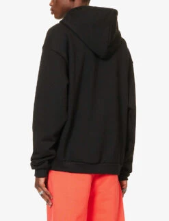 Brand-patch Regular-fit Cotton-jersey Hoody -KOOPES Clothing Shop R04173421 BLACK ALT03