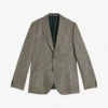 Ted Baker Taylorj Slim-fit Single-breasted Linen And Wool-blend Suit Jacket -KOOPES Clothing Shop R04174564 DKGREEN M