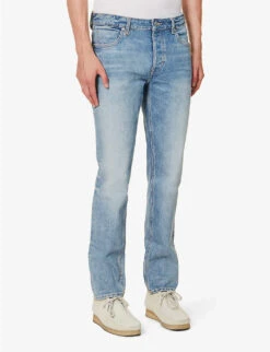 NEUW Lou Brand-patch Slim-fit Stretch-denim Jeans -KOOPES Clothing Shop R04174655 MIDINDIGO ALT02
