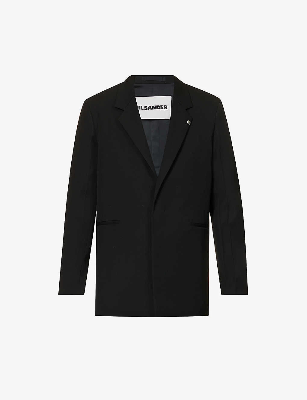 Jil Sander Hook-embellished Single-breasted Relaxed-fit Wool Jacket 3 Jil Sander Hook-embellished Single-breasted Relaxed-fit Wool Jacket