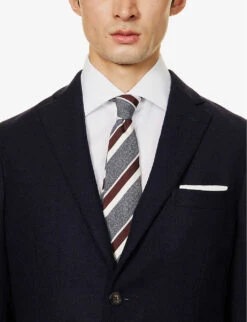 Single-breasted Regular-fit Wool And Cashmere-blend Jacket -KOOPES Clothing Shop R04179741 DARKBLUE ALT04