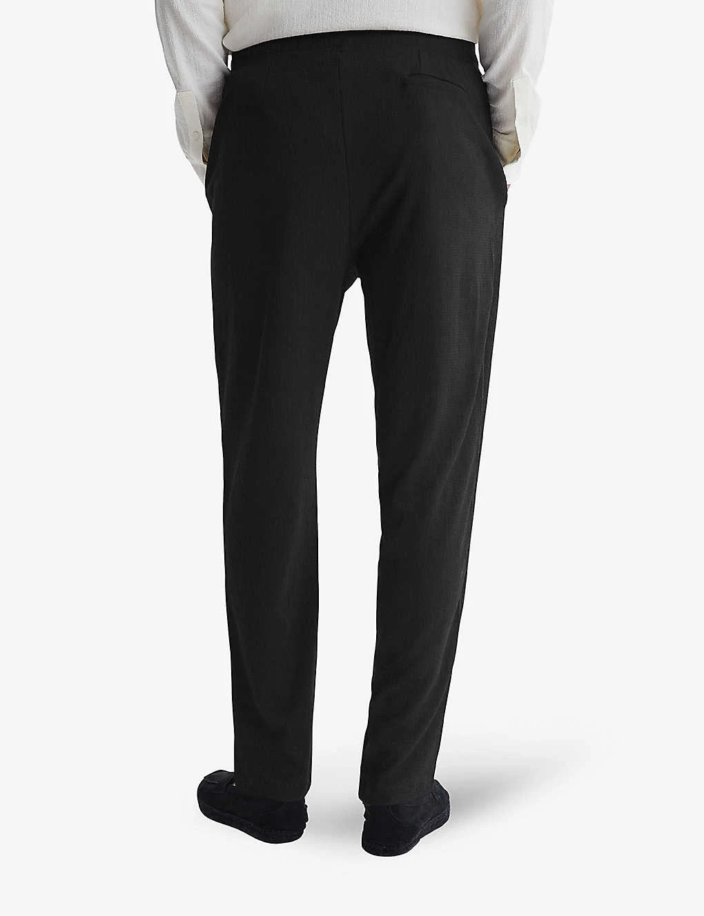 Reiss Hiroshio Tapered-leg Textured Stretch-woven Trousers 6 Reiss Hiroshio Tapered-leg Textured Stretch-woven Trousers - Image 4